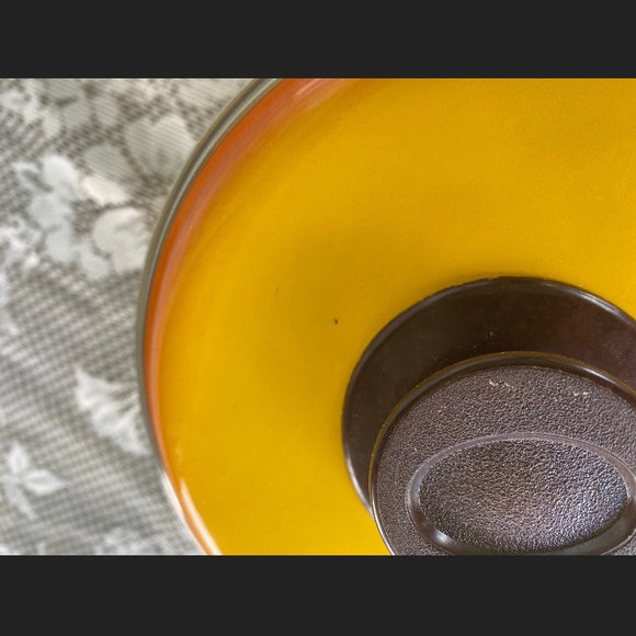 Mid Century Modern JMP Sweet Flower 1960’s Enamel Cookware Set of 2 - Picture 7 of 9